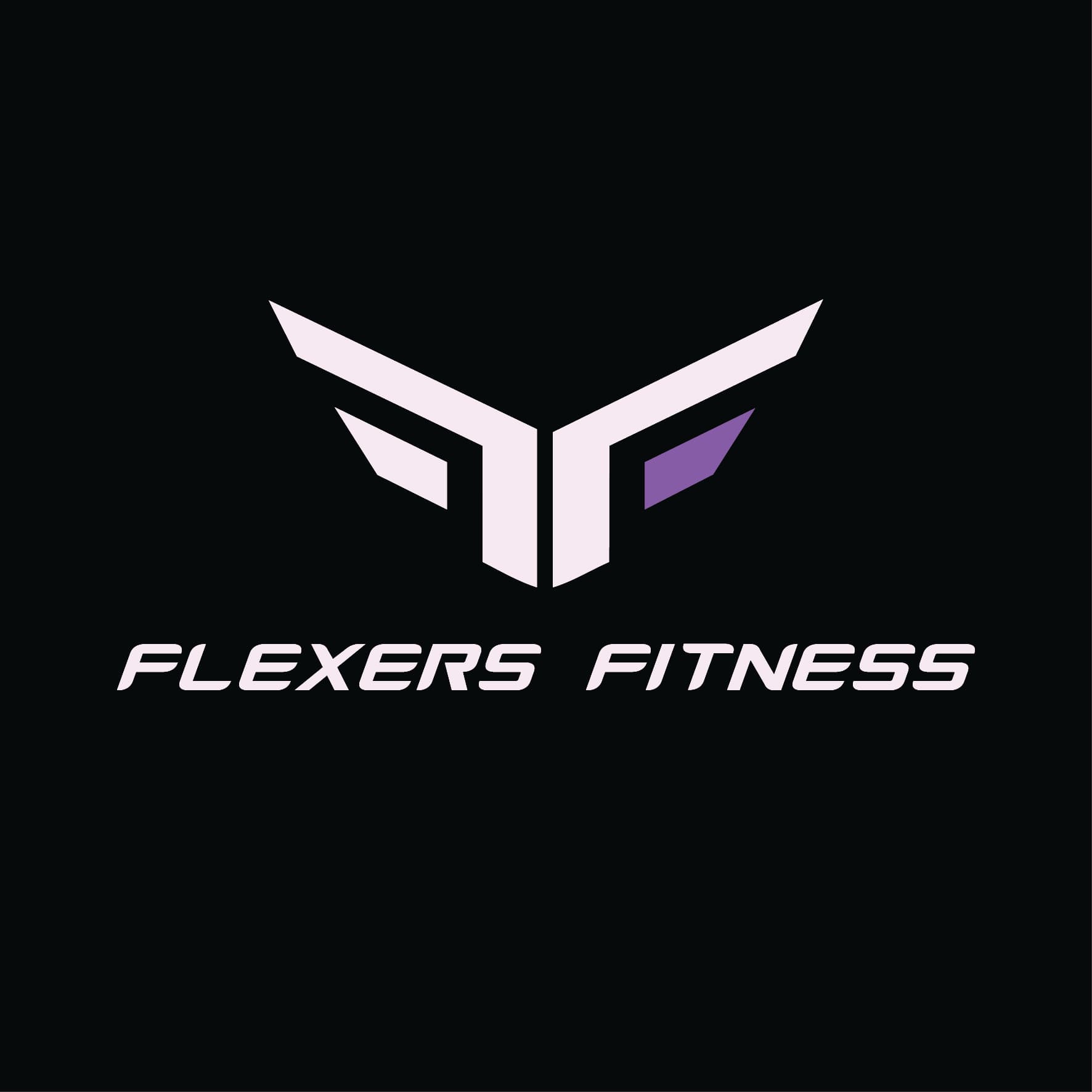 Flexers Fitness winged mark on black
