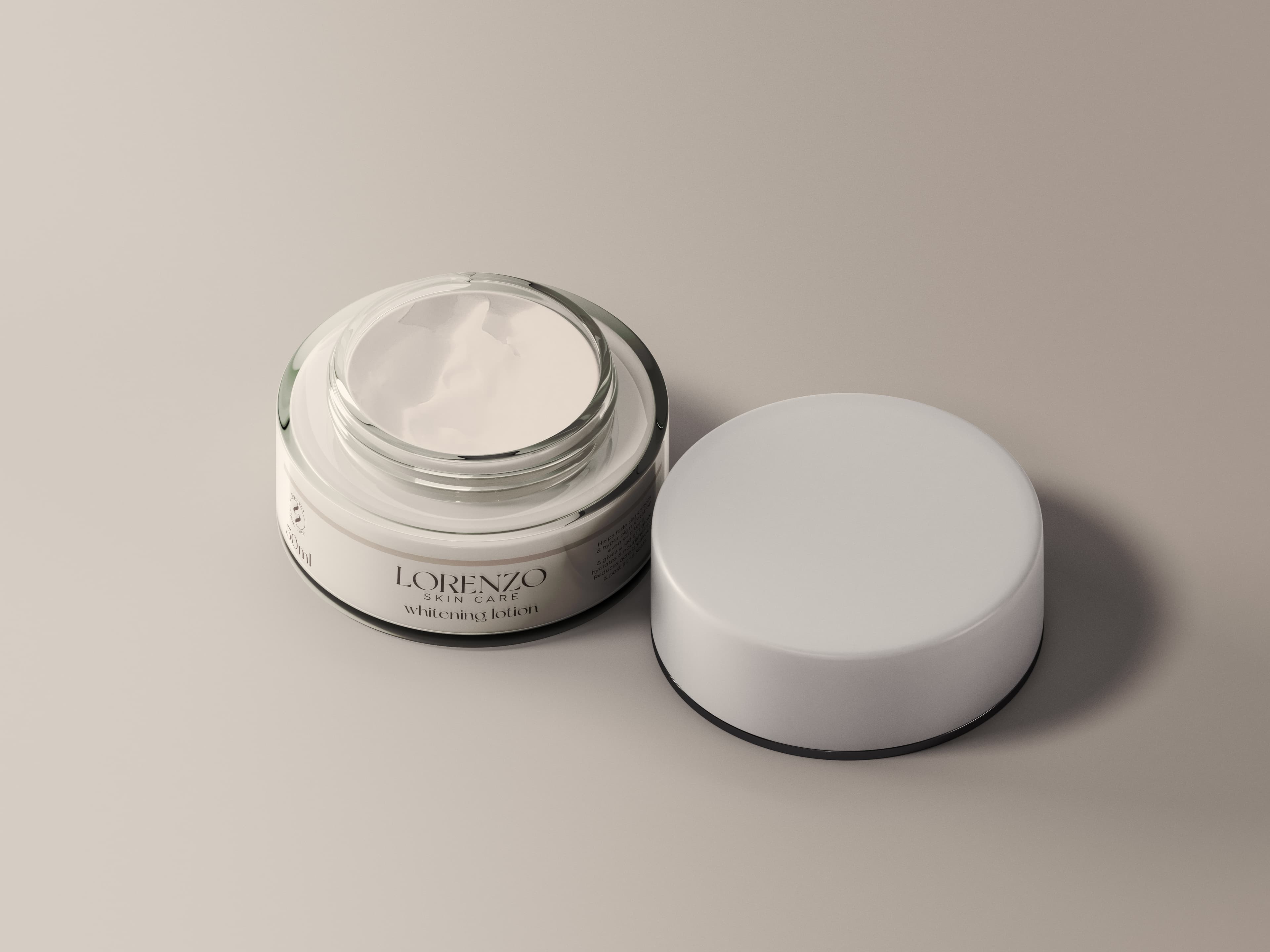 Lorenzo whitening lotion jar