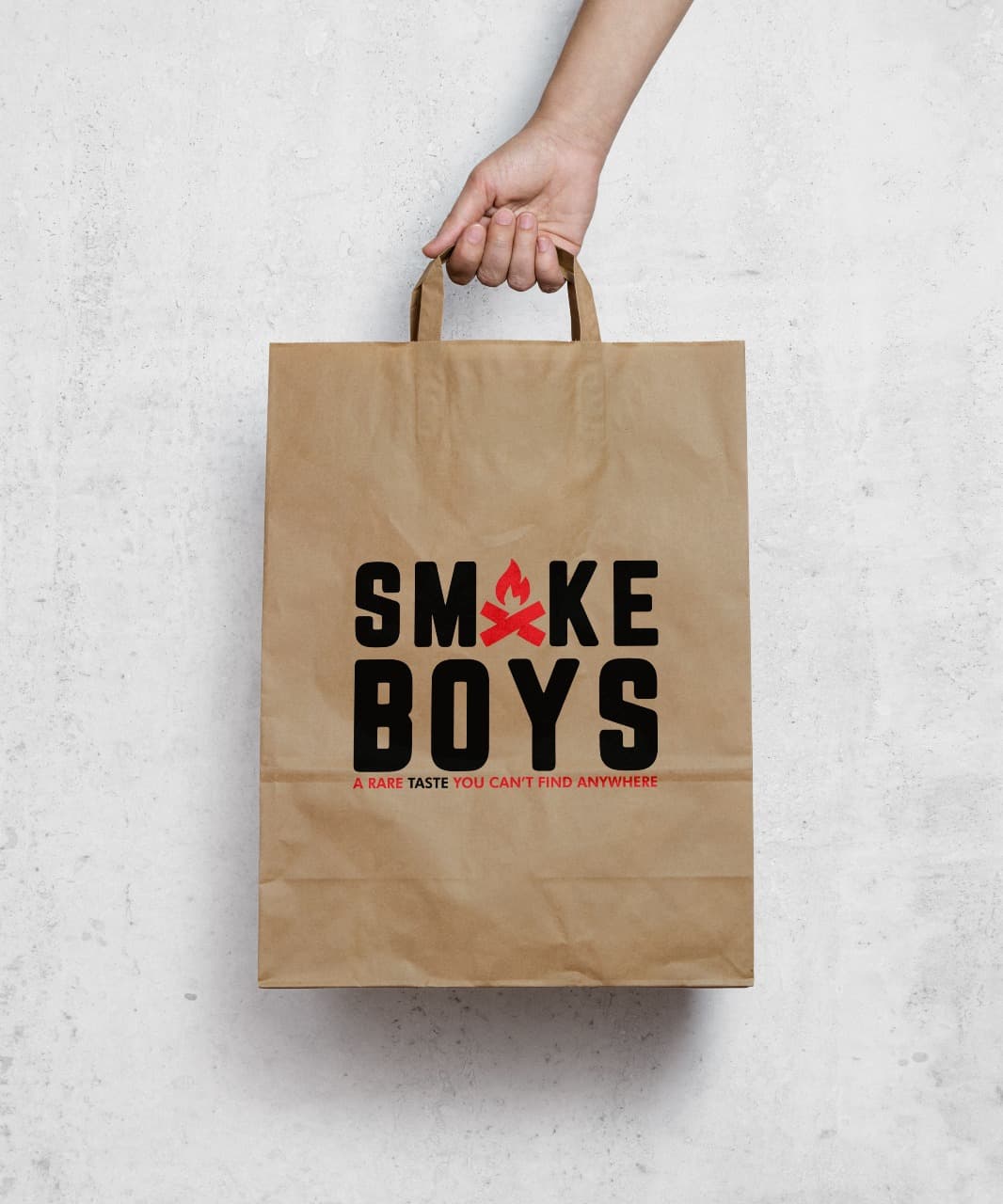 Smoke Boys kraft takeaway bag